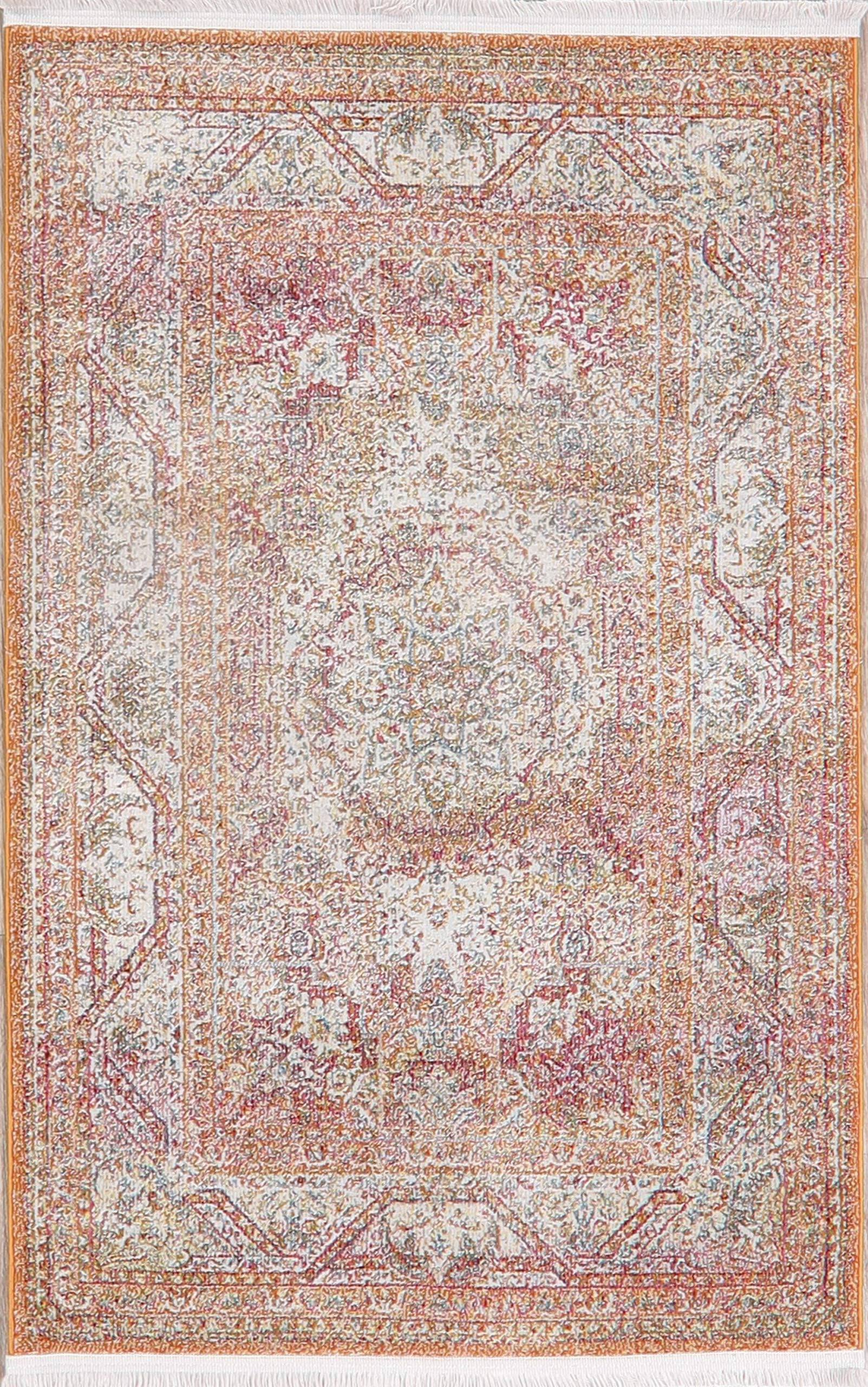 Vintage Style Geometric Traditional Turkish Area Rug Oriental Foyer Carpet 3x5 (3' 0''x5' 0'')