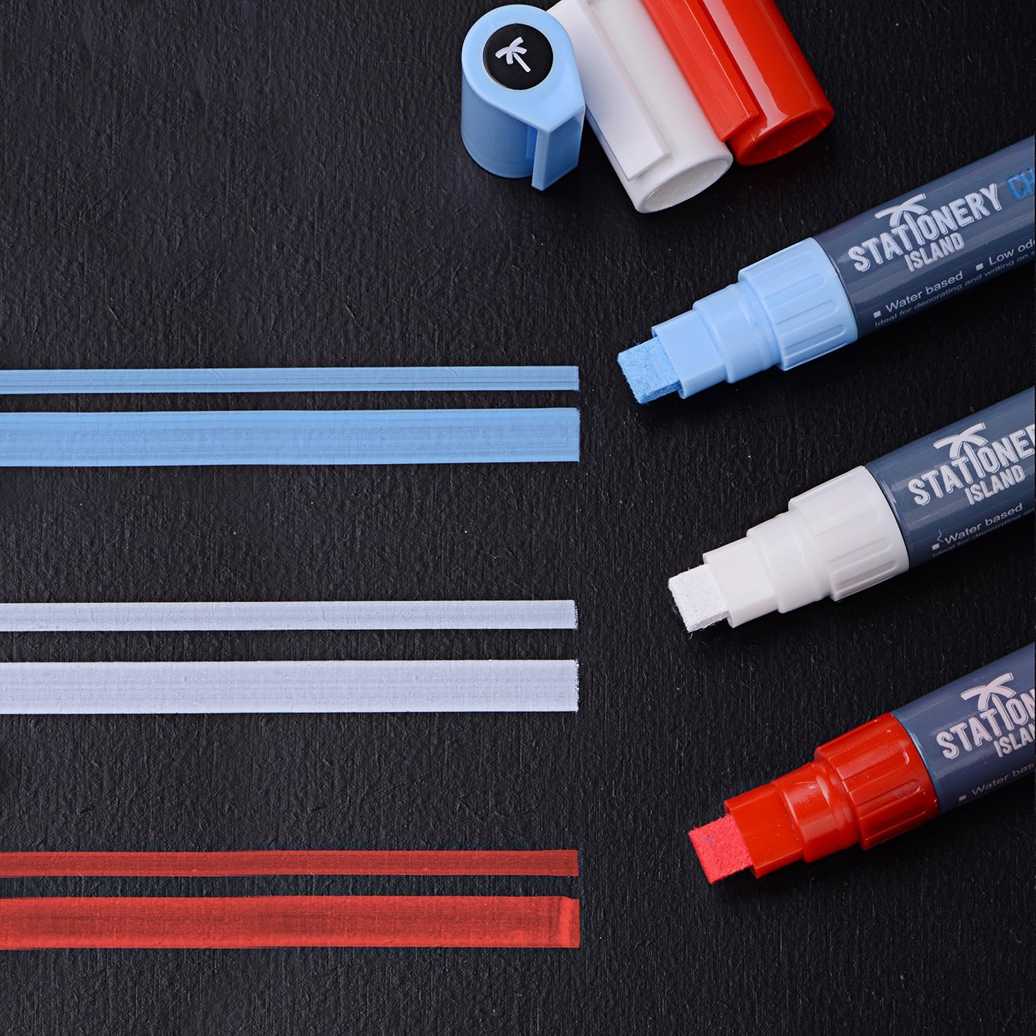 STATIONERY ISLAND Chalk Pens W80 Pack Of 8 Neon Colours - Image 4