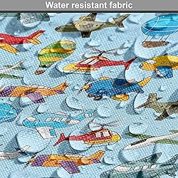 Lunarable Plane Fabric by The Yard, Airplane
