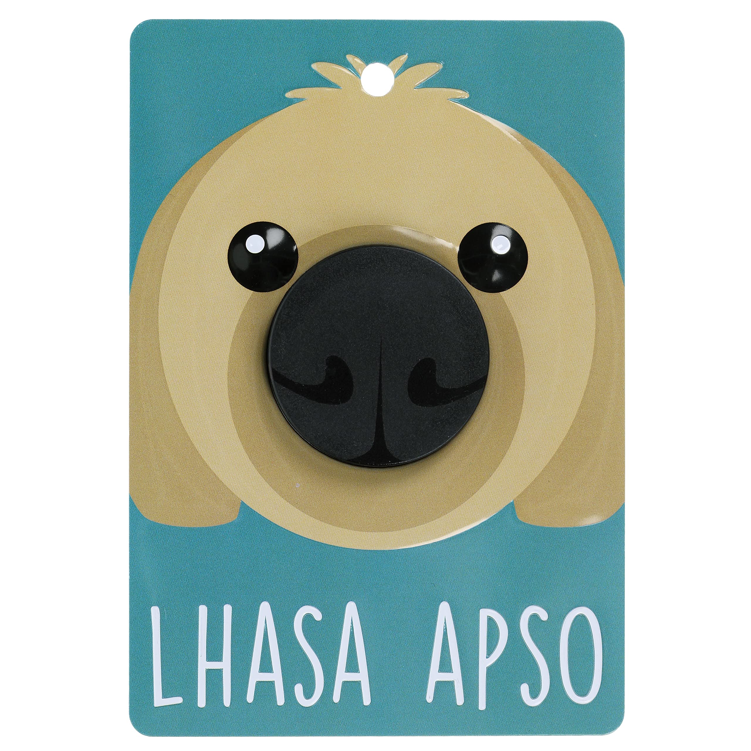 Pooch Pals Lhasa Apso Dog Lead Holder Wall Mounted Plaque Pop-Out Hook Hanger