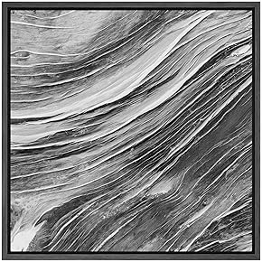 SIGNWIN Framed Canvas Wall Art Aged Drift Wood...