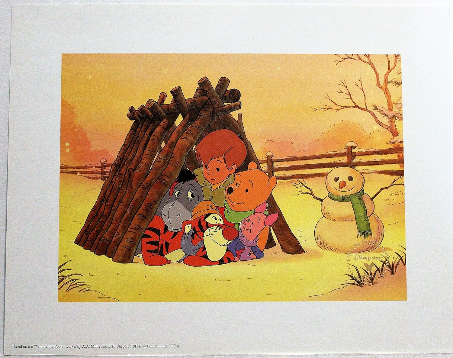 Amazon Com Disney Lithograph Art Print 11 X 14 Winnie The Pooh