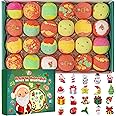 20-Pack Bath Balls with Surprises, Twenty Christmas Toys Inside, Natural Handmade Bubble Ball Set