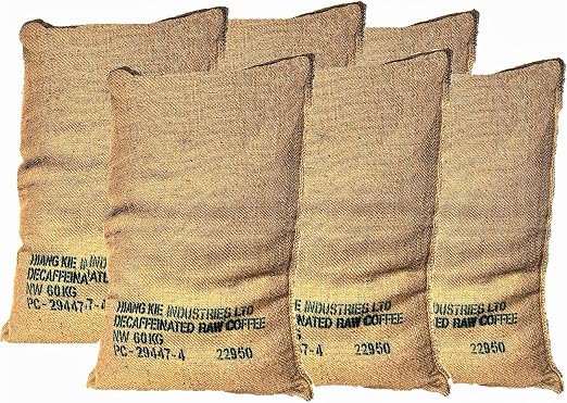 Sacos de Yute Grande de Café Reciclados – Pack de 6 Unidades de ...