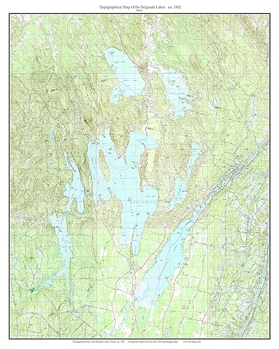 Amazon.com: Belgrade Lakes ca. 1982 Topographic Map USGS Custom