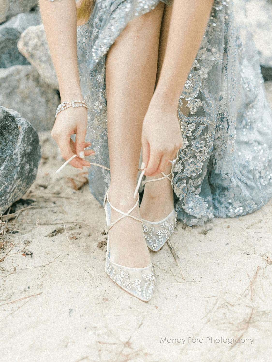 embellished heels wedding