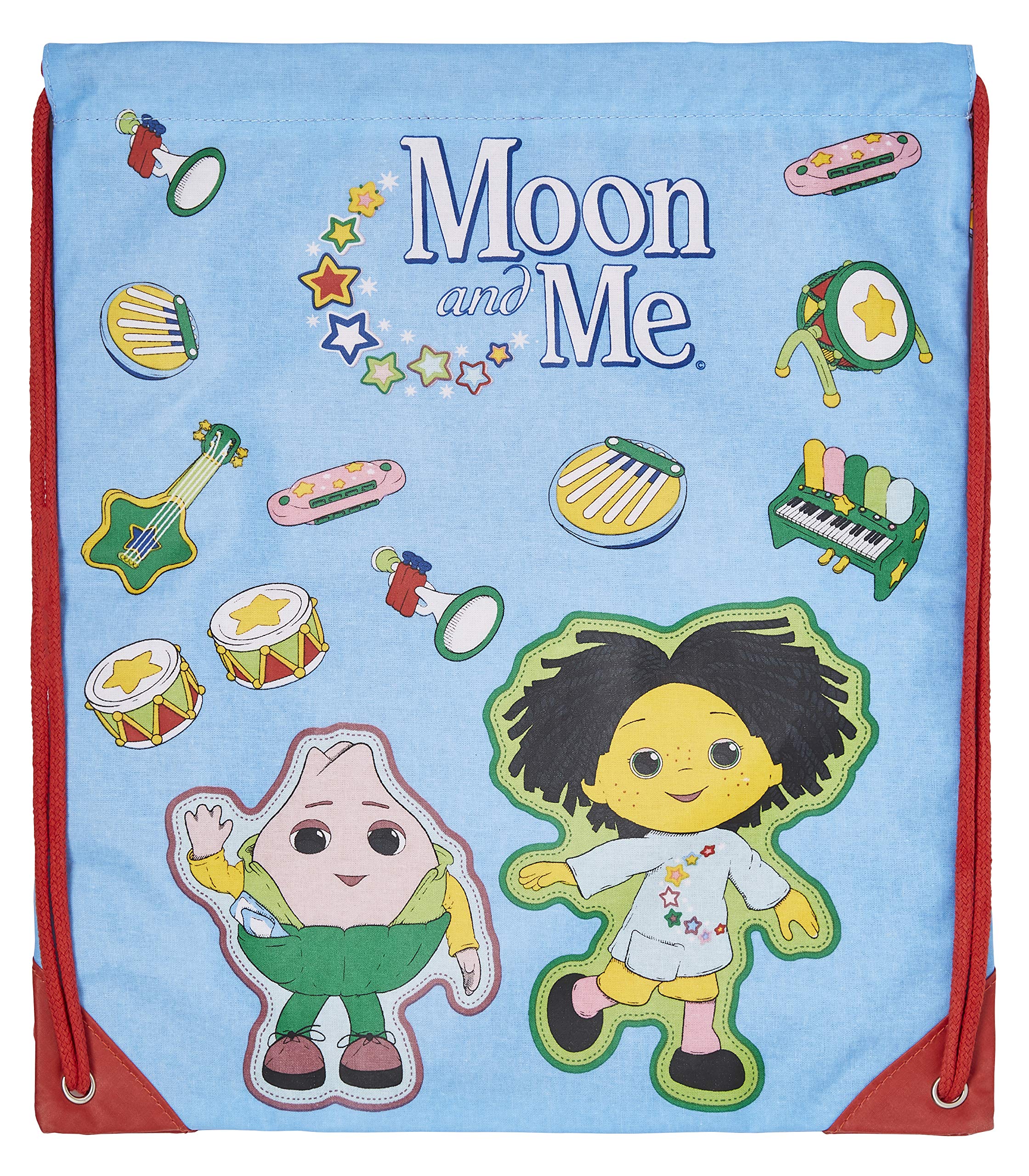 Ulster Weavers Drawstring Gym Bag Moon and Me Music, Polyester, Multi, One Size