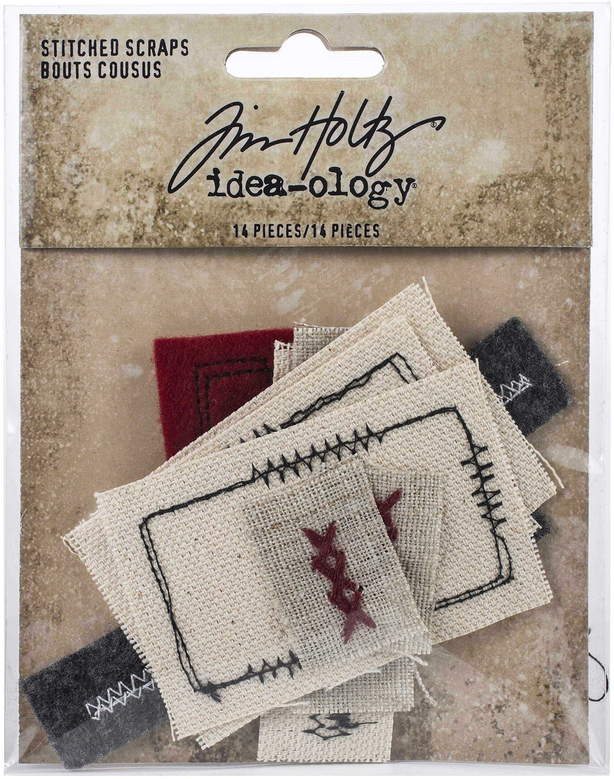 Tim Holtz Idea-Ology ADTH94035 Stitched Scrap, 14 Pieces