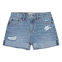 Levi's Girls' Girlfriend Fit Denim Shorty Shorts, Miami Vice, 4 Levi's Girls' Girlfriend Fit Denim Shorty Shorts, Miami Vice, 4