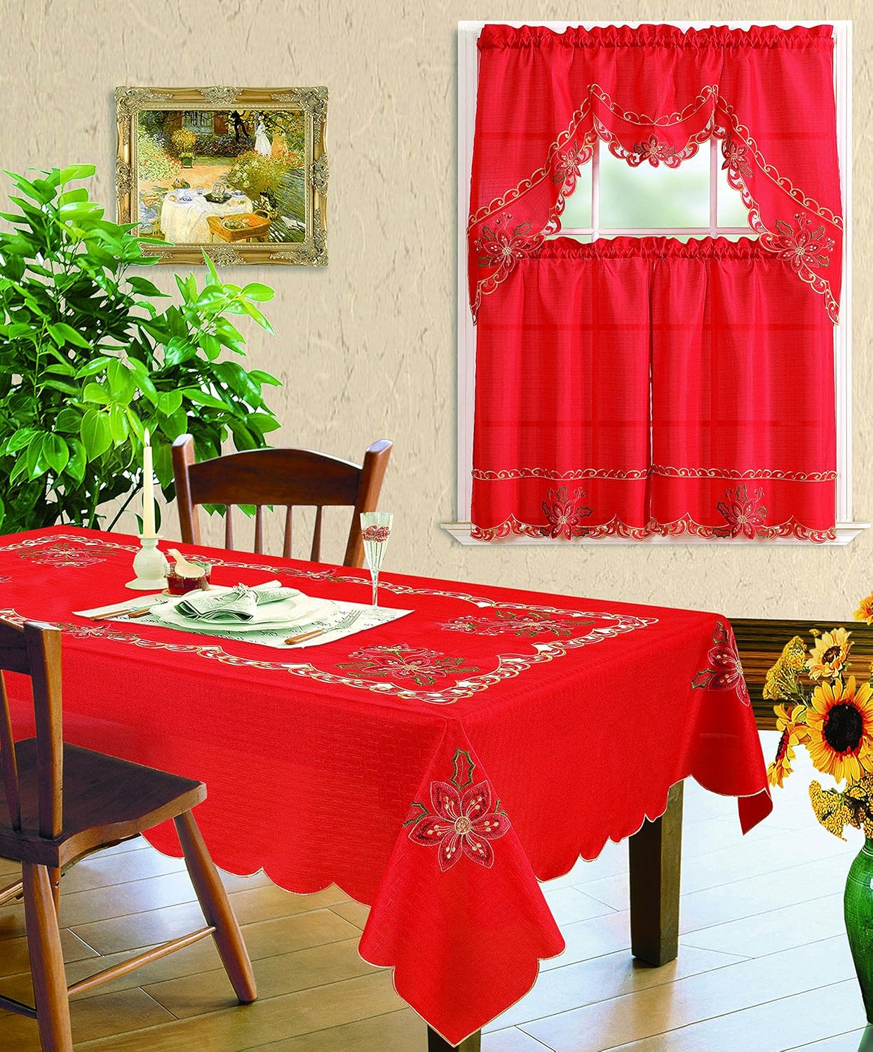 Best Kitchen Tablecloth And Curtain Set