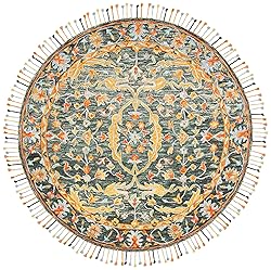 SAFAVIEH Aspen Collection 7' Round Olive / Rust