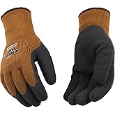 Kinco 1787 Frostbreaker Foam Latex Form Fitting Thermal Gripping Glove, Work, Large, Brown (Pack of 6 Pairs)