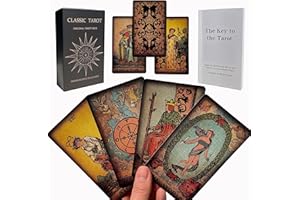 Sincerez Tarot Cards Deck with Guidebook for Beginners, Vintage Card Decks, Unique Fortune Telling Game (Vintage)