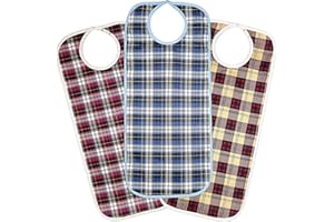 Medokare Adult Bibs for Eating, Washable Clothing Protectors for Women and Men Multicolor