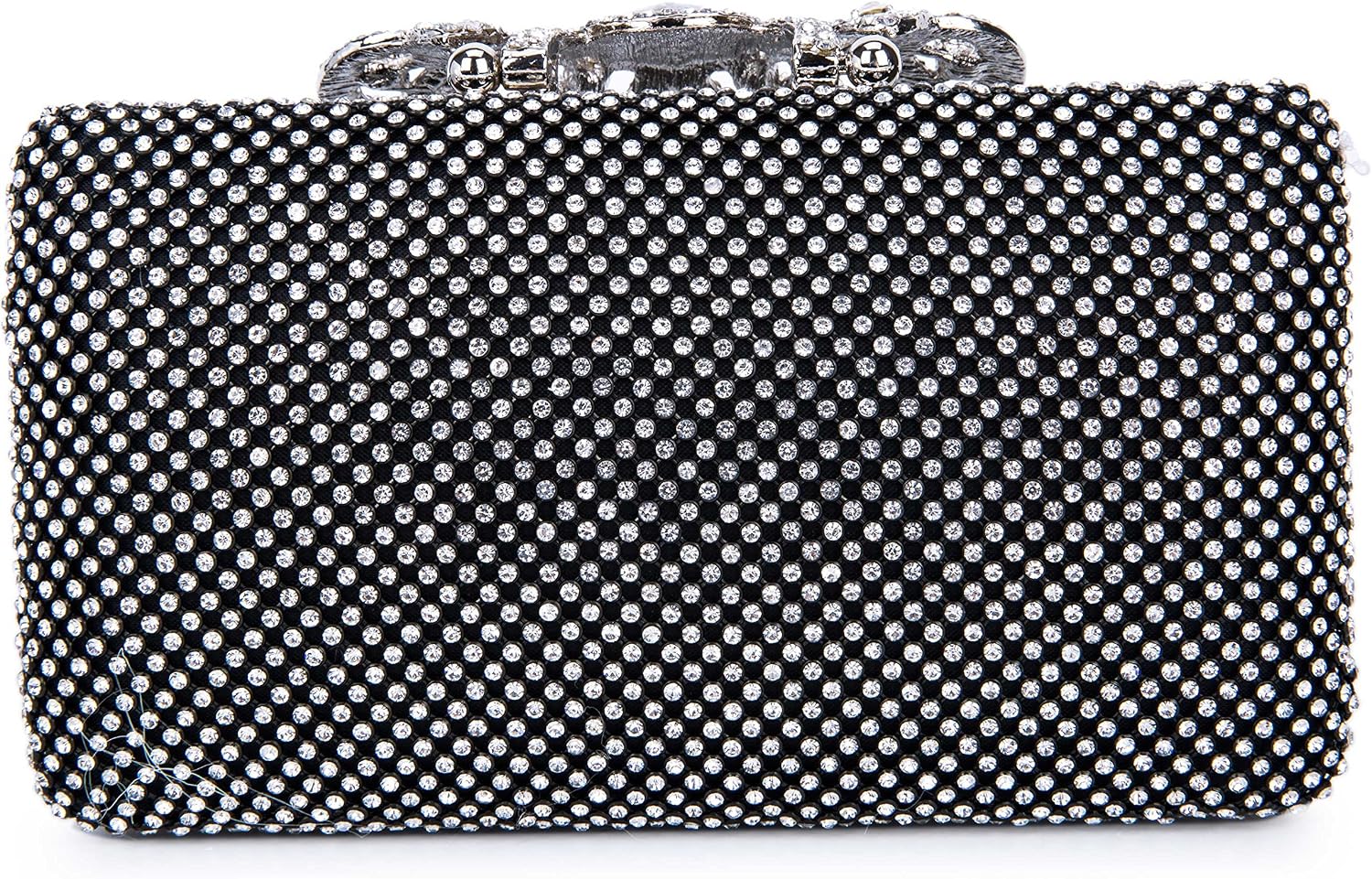 Women's Evening Dinner Cultch Bag Diamond Prom Party Handbags, Black - Image 4