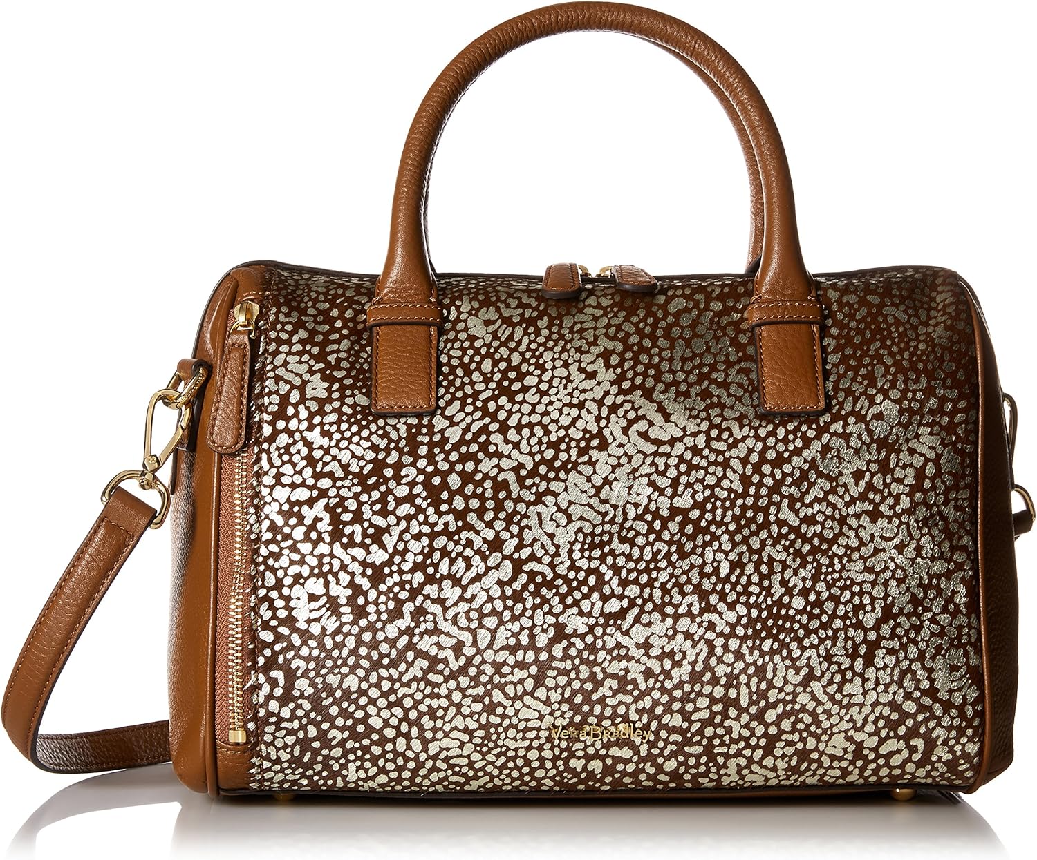 Vera Bradley Women's Leather Marlo Satchel Purse Handbags