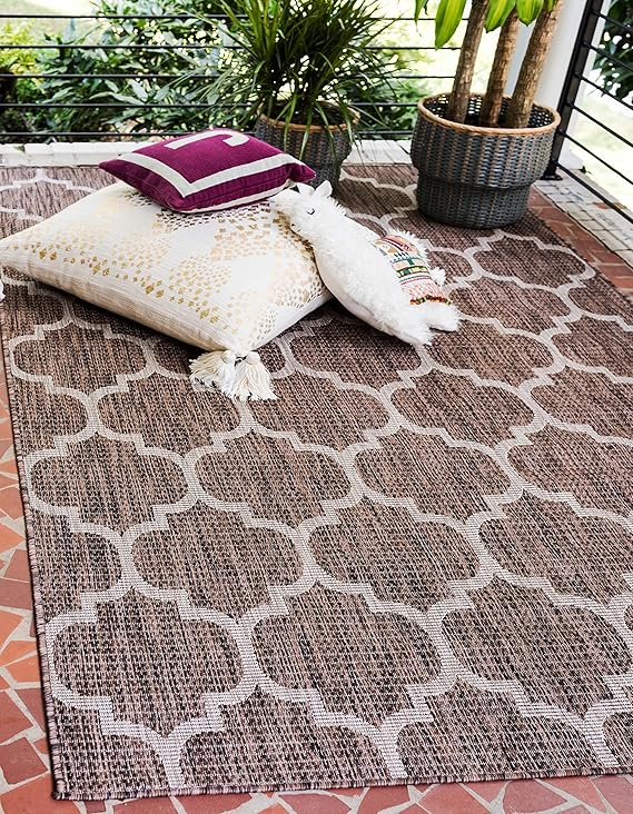 Unique Loom Outdoor Trellis Collection Casual Moroccan