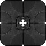 Best Choice Products 4-Piece Heavy-Duty Cantilever Offset Patio Umbrella Stand Square Base Plate Set w/Easy-Fill Spouts for W