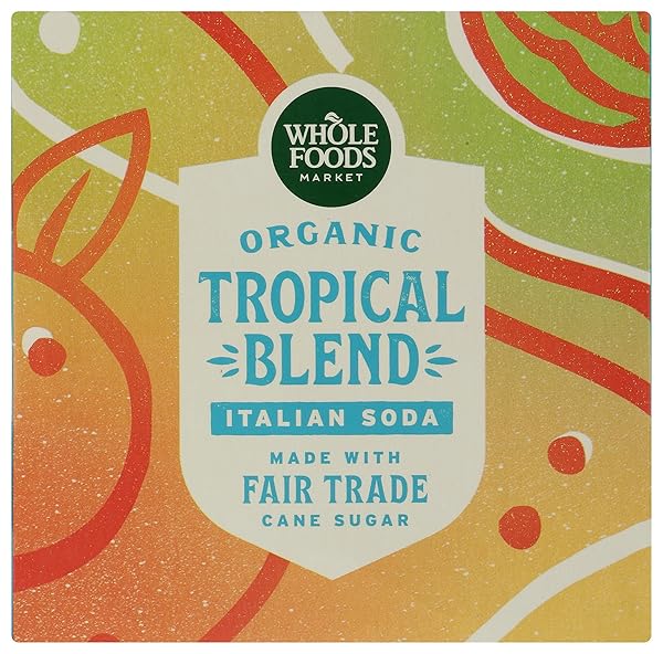 WHOLE FOODS MARKET ORGANIC TROPICAL BLEND ITALIAN SODA, 11.2 FL OZ, 4 PACK