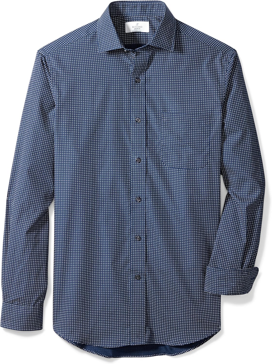 BUTTONED DOWN Men's Classic Fit Spread-Collar Supima Cotton Dress Casual Shirt: Clothing