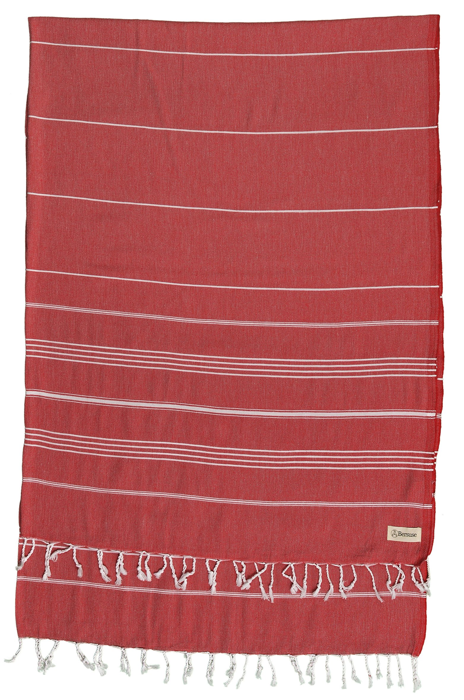 Bersuse 100% Cotton - Anatolia XXL Blanket Turkish Towel - Red — image 1