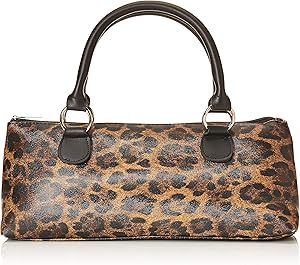 Primeware Wine Clutch Bag (Thermal Insulated) Trendy Women’s Carry Tote | Holds Red & White 750mL Bottles | Trendy Fashion | Incl. Portable Waiter-Style Corkscrew (Cougar)