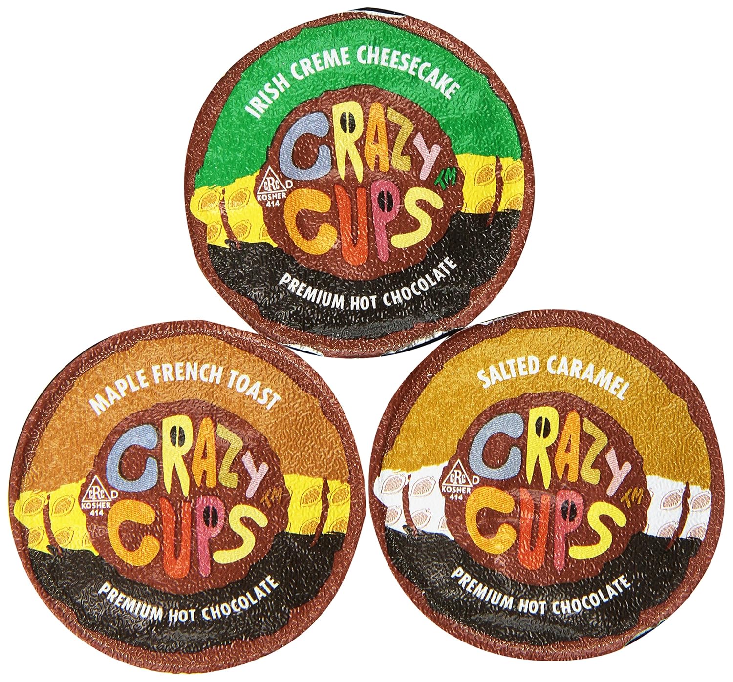 Crazy Cups Premium Hot Chocolate Deluxe Sampler K-cup Brewers, 20 Count