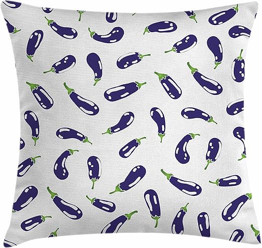 Amazon Com Ambesonne Eggplant Throw Pillow Cushion Cover Fresh