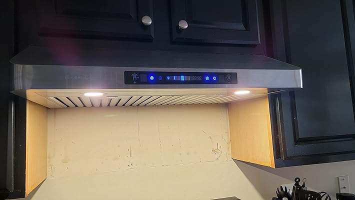 Buy Iktch 36 Inch Under Cabinet Range Hood With 900 Cfm 4 Speed Gesture Sensing Touch Control Panel Stainless Steel Kitchen Vent With 3 Pcs Baffle Filters Online In Turkey B07sddhk7l