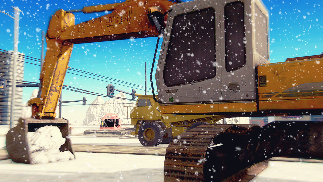 Winter Snow Plow Town Cleaning & Rescue Simulator Heavy Snow