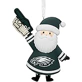 Hallmark NFL Philadelphia Eagles Santa Fan Christmas Ornament, Gifts for Sports Fans