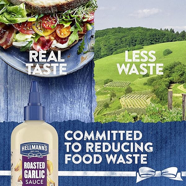 HELLMANN’S SAUCE FOR A DELICIOUS CONDIMENT, DIP AND DRESSING ROASTED GARLIC GLUTEN FREE, DAIRY FREE, NO ARTIFICIAL FLAVORS, NO HIGH-FRUCTOSE CORN SYRUP 9 OZ