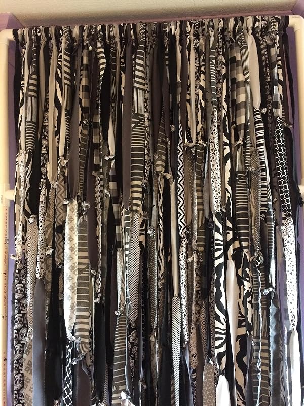 Amazon.com: Black, Gray + White Hippie Curtains (Goth, Gypsy, Hippie