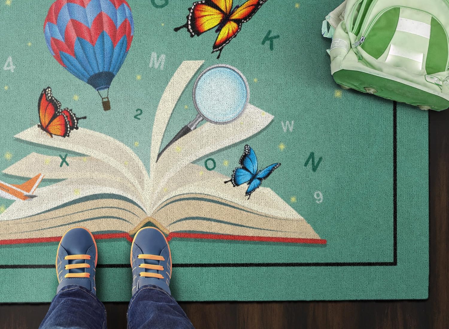 Flagship Carpets Explore Through Reading Childrens Educational Area Rug