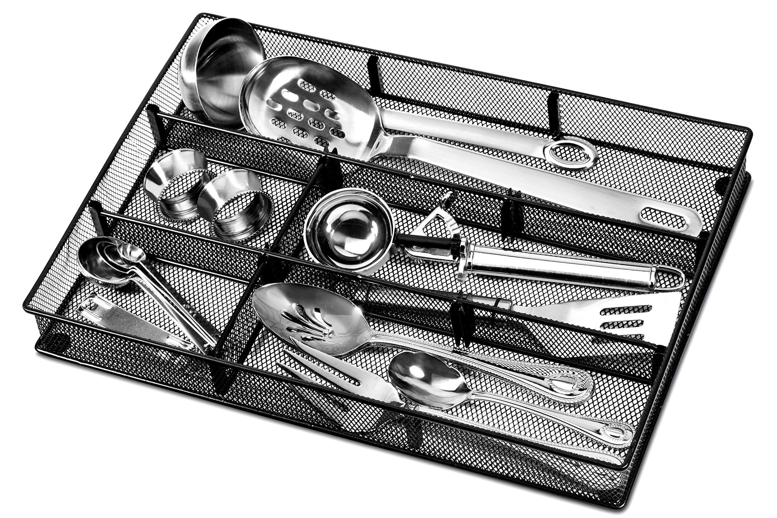 Custom Drawer Organizer Tray 20 Adjustable Metal Mesh Dividers to