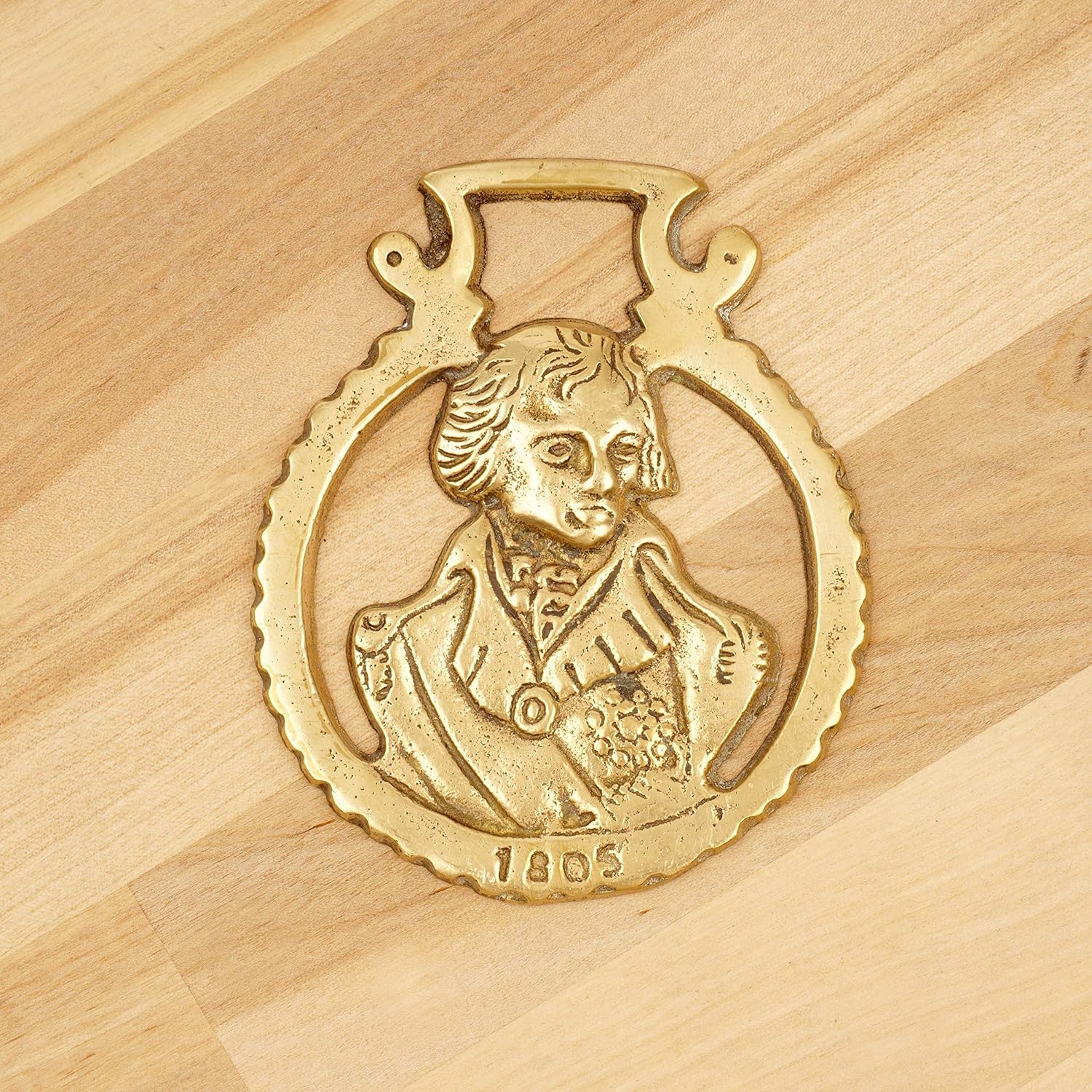 Restored by UKARETRO Badge || Vintage Solid Brass || Admiral Nelson 1805 Horse Brass || Battle of Trafalgar