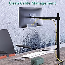 WALI Monitor Arm Mount for Desk, Single Extra Tall