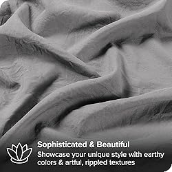 Bare Home Sandwashed King Sheet Set - Premium 1800