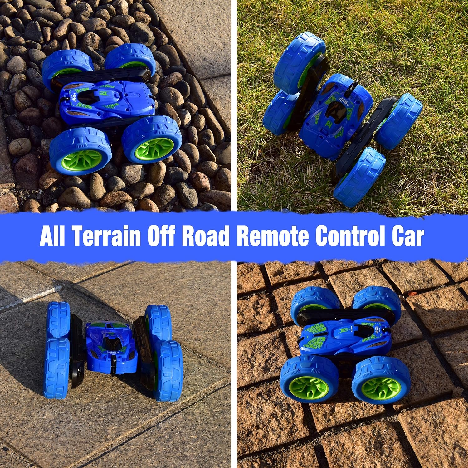 Remote Control Cars 4WD Rotating RC Car: 2.4GHz Flips Stunt Car Remote Control Toy Cars Boys for Toys Gifts for Kids 5-8 Years Old: Toys & Games