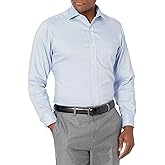 Buttoned Down Men's Non-Iron Classic Fit Spread Collar Dress Shirt, Blue Glen Plaid, 14.5" Neck 32" Sleeve