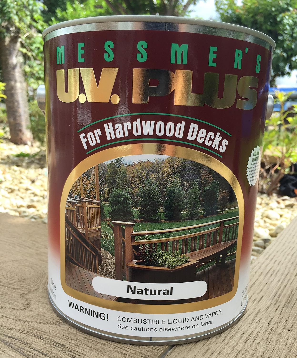 Messmer's UV Plus Hardwood Deck Stain Natural Tint 1 Gallon, Varnish
