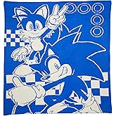 Sonic & Tails Anime Super Soft Plush Blanket Throw, 50" x 60" (Official Sega Product) by Franco
