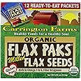 Carrington Farms Organic Ground Milled Flax Seed, 12 Count Easy Serve Packet