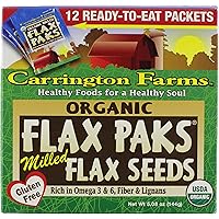 Carrington Farms Organic Ground Milled Flax Seed, 12 Count Easy Serve Packet