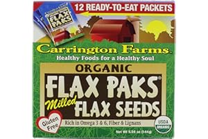 Carrington Farms Organic Ground Milled Flax Seed, 12 Count Easy Serve Packet
