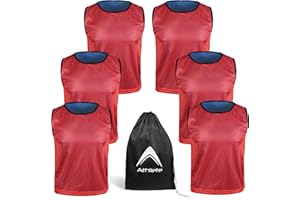 Athllete Mens Basketball 786rev-1 - Reversible Basketball Jersey Set of 6, Youth Practice Jerseys