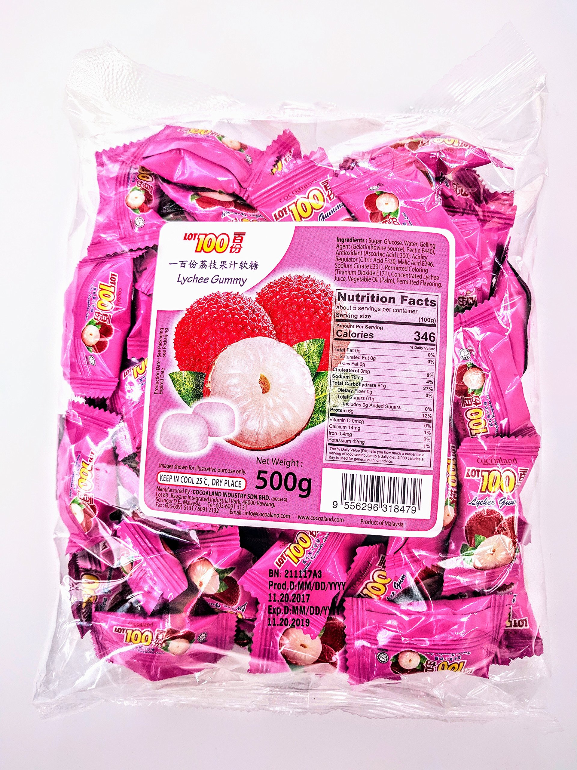 Cocoaland Lot100 Assorted Gummy Candy 17.6 oz Green Apple