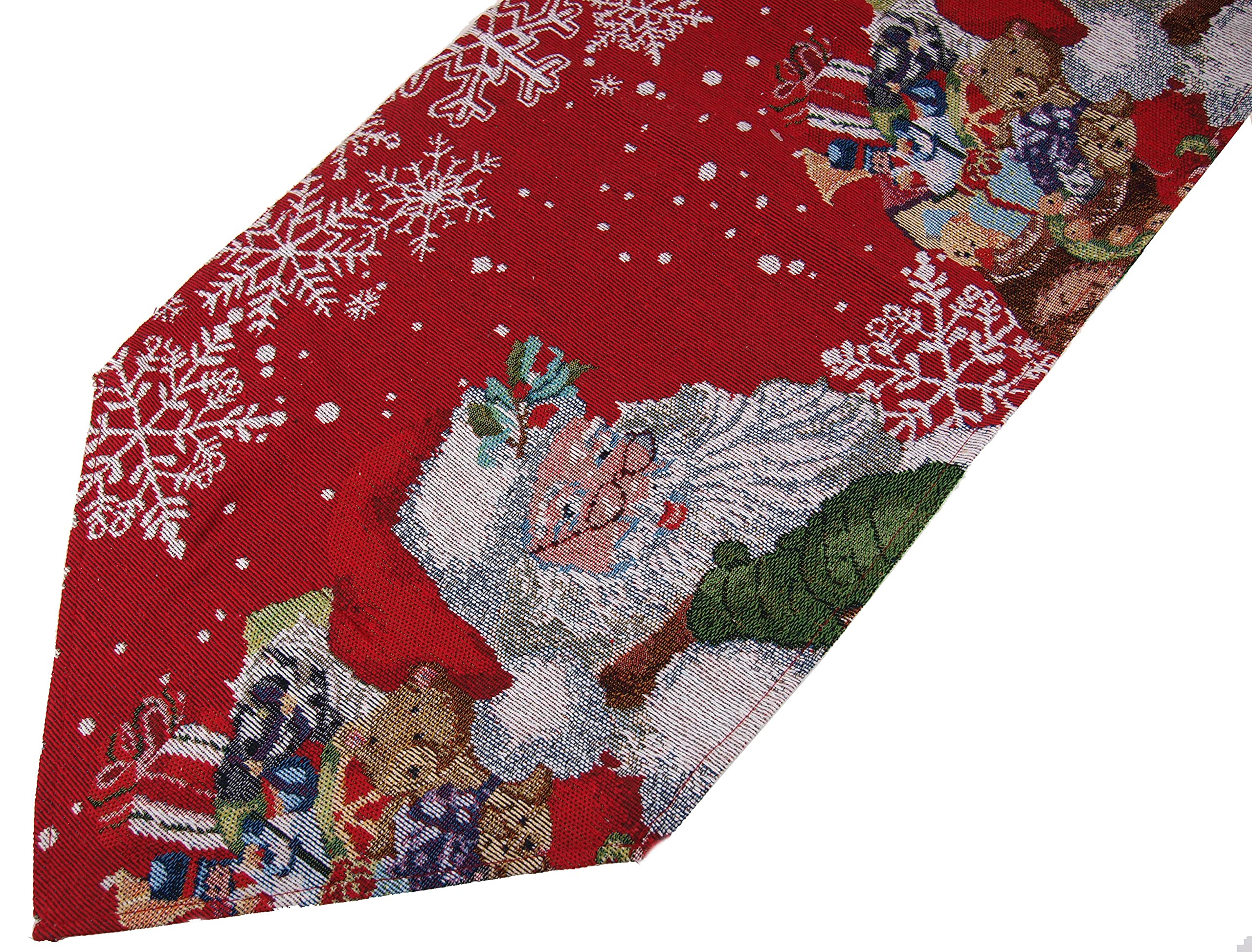 Christmas Tapestry Table Runner Decoration - 1.7m - Santa