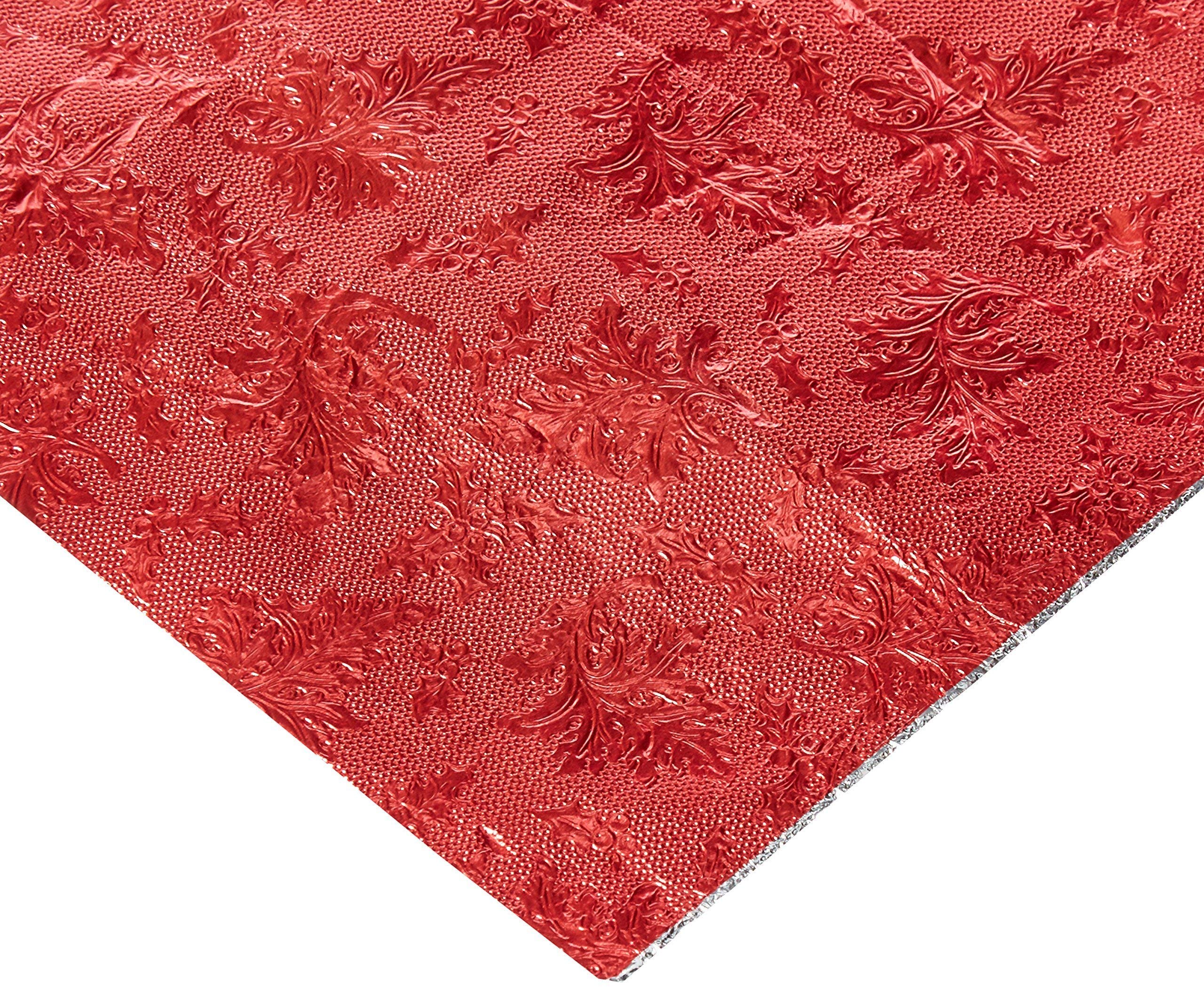 Oasis Supply Embossed Florist Foil, 20IN x 50FT, Red 1 Roll