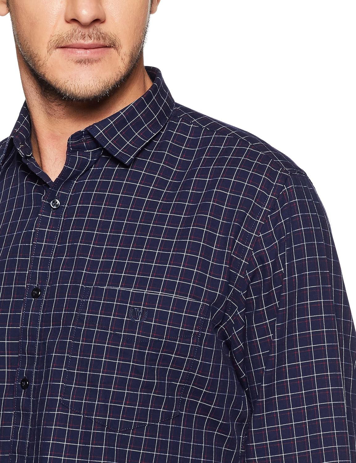 van heusen sport men's plain slim fit cotton casual shirt